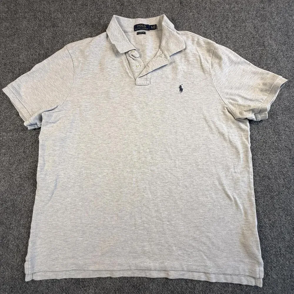 Polo Ralph Lauren Classic Fit Gray Polo Shirt‎ XL #1775